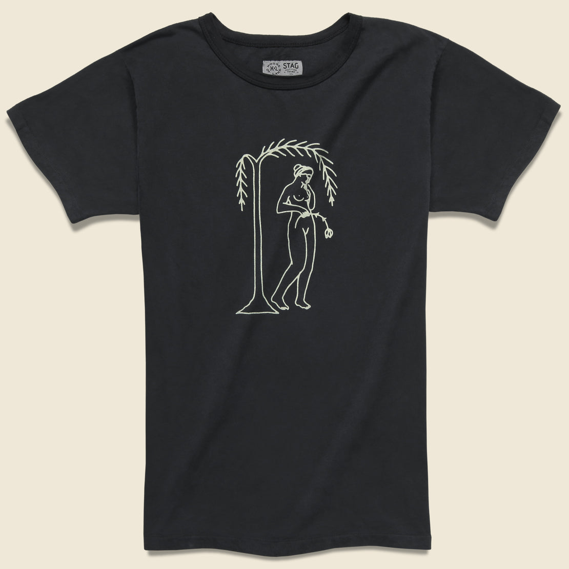 House of LAND Woman and Willow Tee - Black