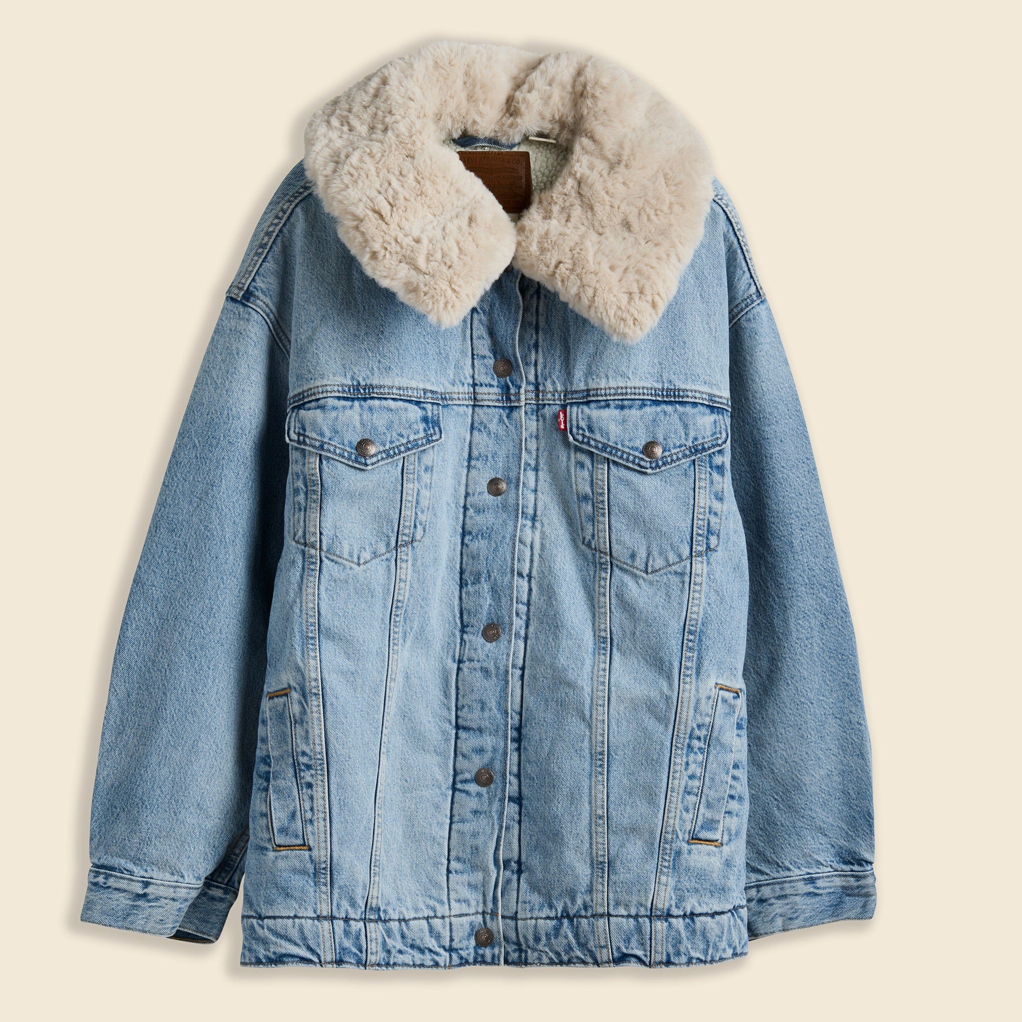 Oversized sherpa orders trucker jacket levis