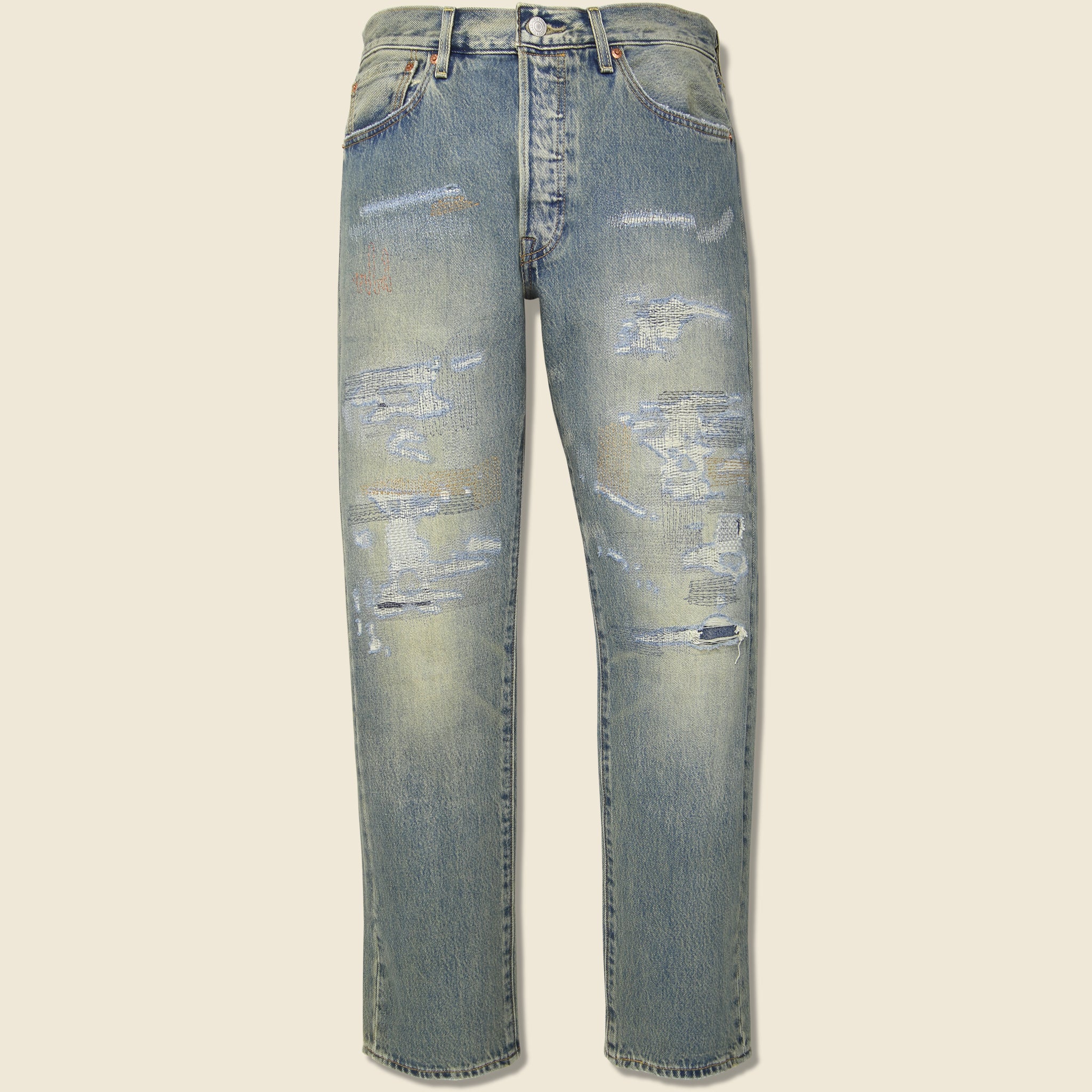 501 '54 Destructed Jean Light Indigo - Main Image
