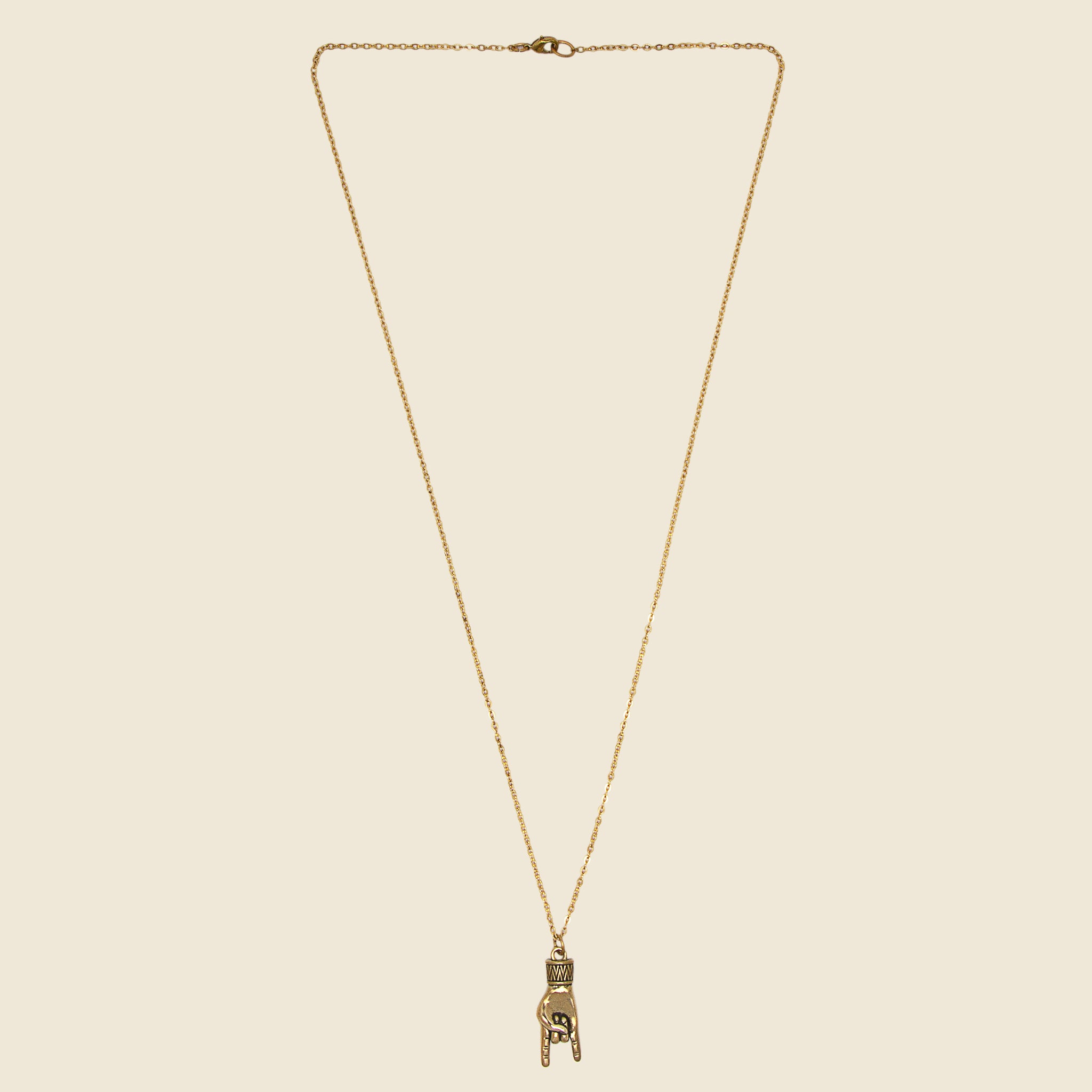 Hand Horn Necklace - Brass - LHN Jewelry - STAG Provisions - Accessories - Necklaces