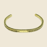 Pantheon Leaf Stamp Cuff - Brass - LHN Jewelry - STAG Provisions - Accessories - Cuffs
