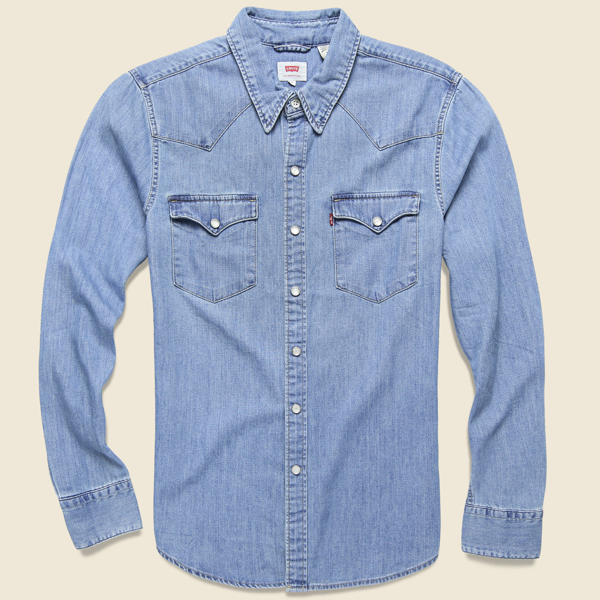 Levi's Premium Premium Barstow Western Short Sleeve Denim Shirt in Blue for  Men