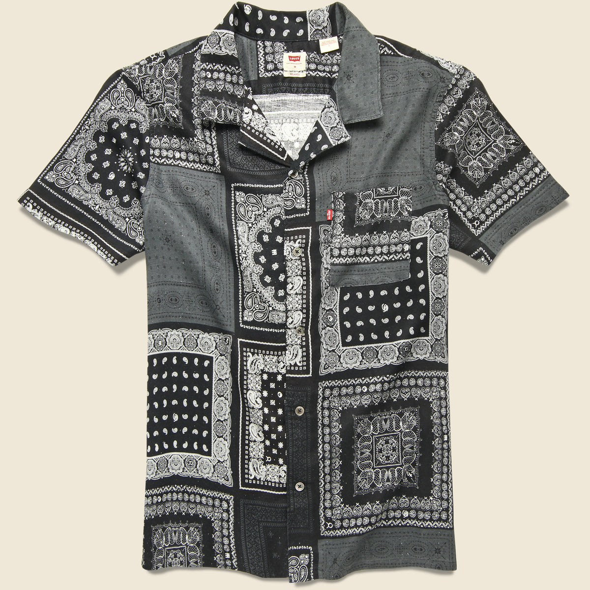 Denim Lounge - Levi's® Cubano Multi Bandana Shirt - Washed Black  (72625-0039)