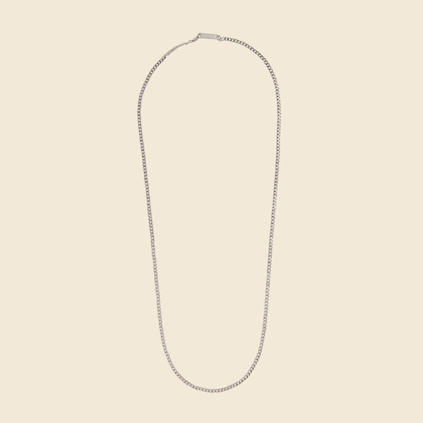 Miansai Men's 3mm Sterling Silver Cuban Chain Necklace