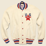1960s Hearst All Stars Bomber Jacket - Cream - Vintage - STAG Provisions - One & Done - Apparel