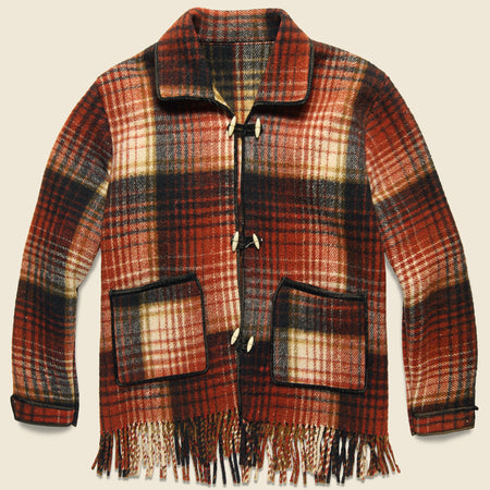 Reversible Plaid Jacket - Brown/Red/Mustard/Black