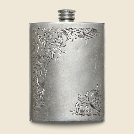 Etched Flask - Pewter