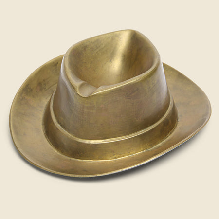 Cowboy Hat Ashtray - Brass