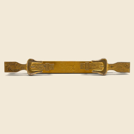 Double Buckle Tie Bar - Brass