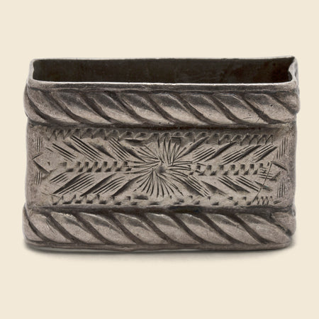 Carved Bandana Slide - Sterling Silver