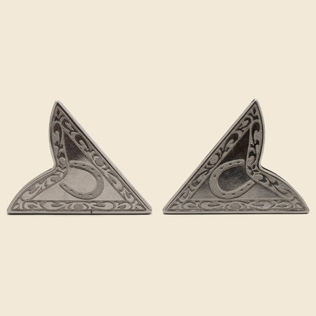 Horseshoe Collar Tips - Sterling Silver