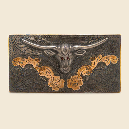 Longhorn Belt Buckle - Sterling Silver