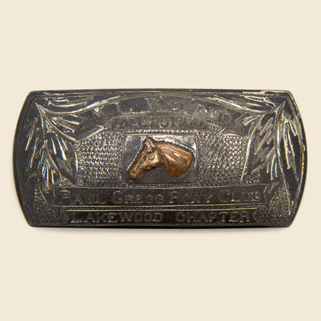 Pony Club Belt Buckle - Sterling Silver