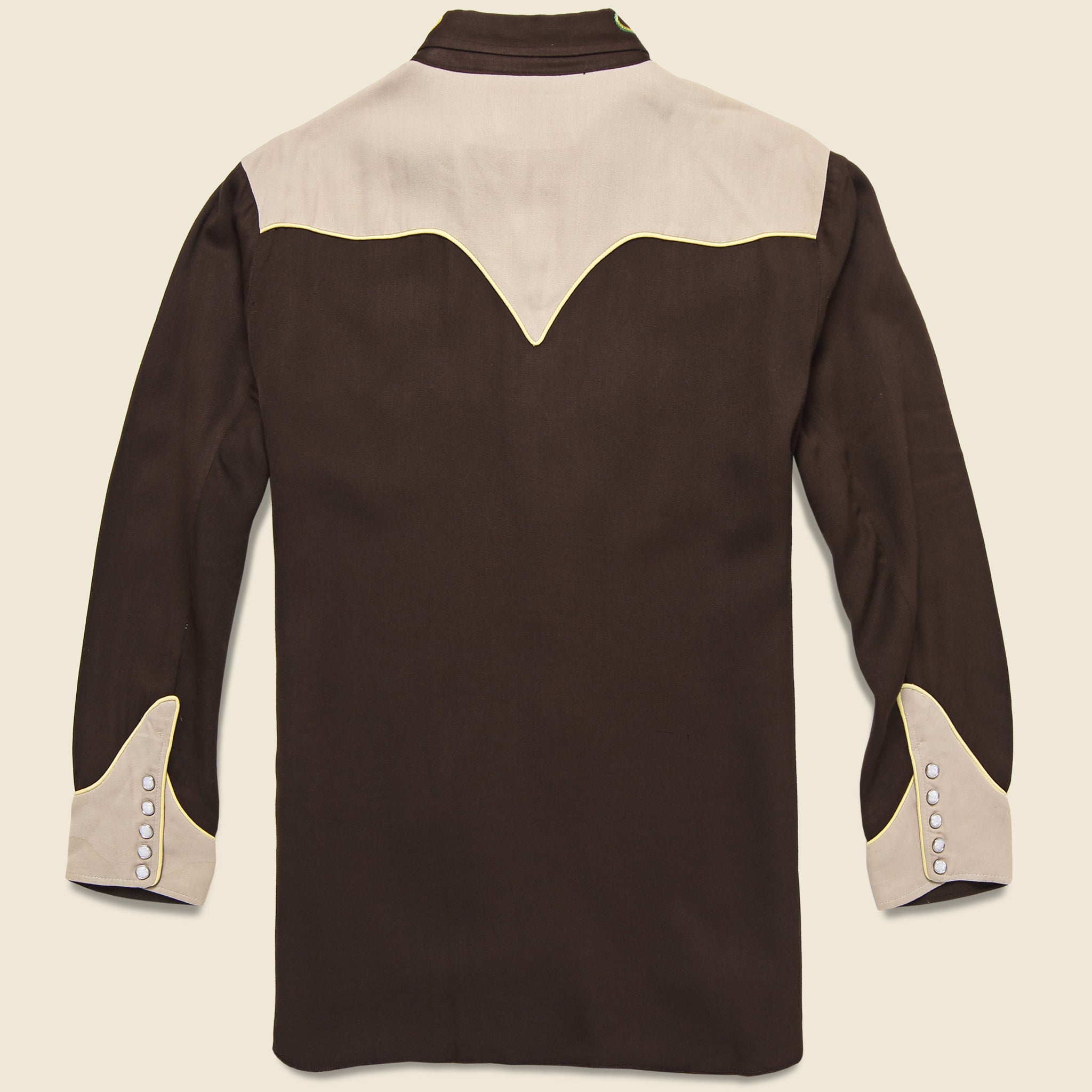 H Bar C Western Shirt with Boot Motif - Brown - Vintage - STAG Provisions - One & Done - Apparel