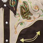 H Bar C Western Shirt with Boot Motif - Brown - Vintage - STAG Provisions - One & Done - Apparel