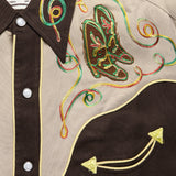 H Bar C Western Shirt with Boot Motif - Brown - Vintage - STAG Provisions - One & Done - Apparel
