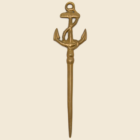 Anchor Letter Opener - Brass