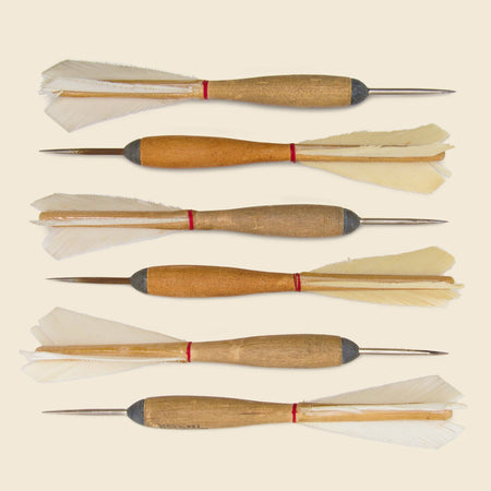 Turkey Feather Darts Set - White