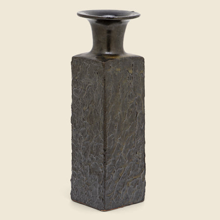 Black Textured Studio Pottery Vase