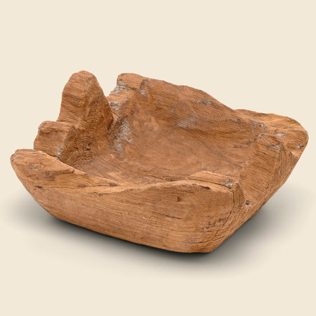 Raw Edged Teak Bowl I
