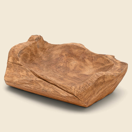 Raw Edged Teak Bowl V