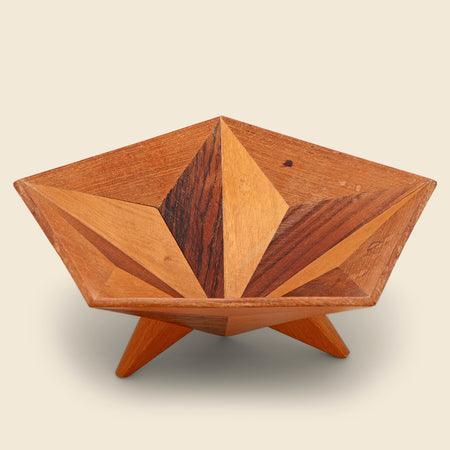 Marquetry 5-Sided Bowl