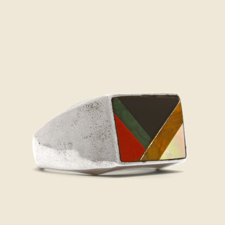 5 Stone Geo Ring