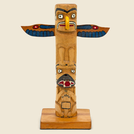 Hand-Carved Alaska Totem Pole
