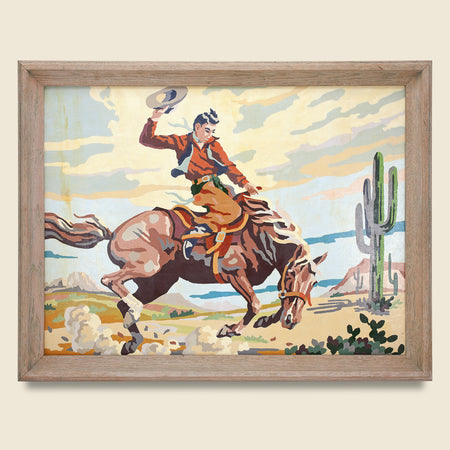 1960s Paint By Number Bronco Painting #1