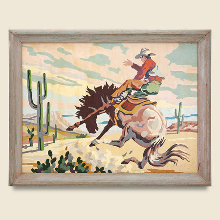 1960s Paint by Number Bronco Painting #2