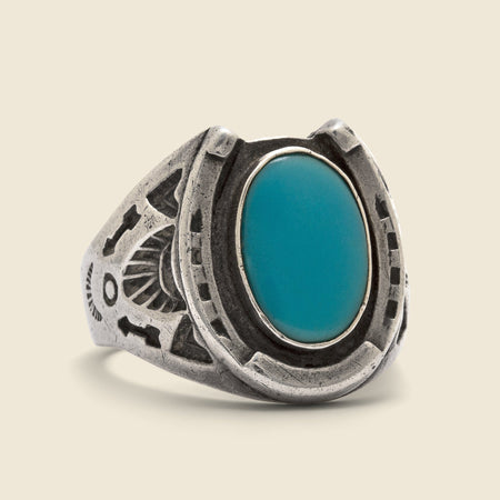 Turquoise Horseshoe Ring