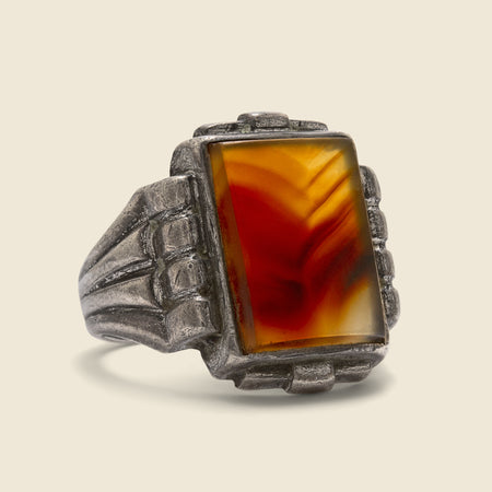 Montana Agate Stamped Ring