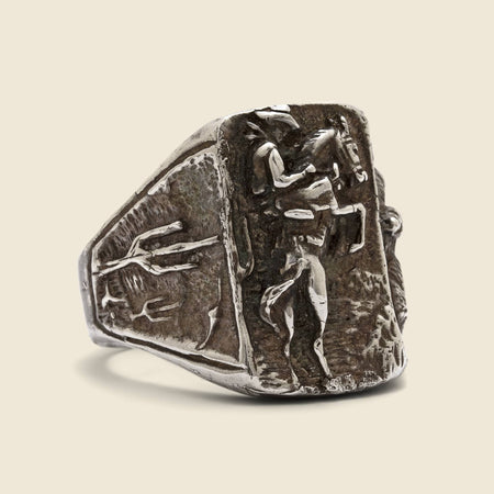 Silver Bucking Bronco Ring