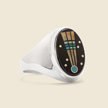 Navajo Made Oval Comet Ring