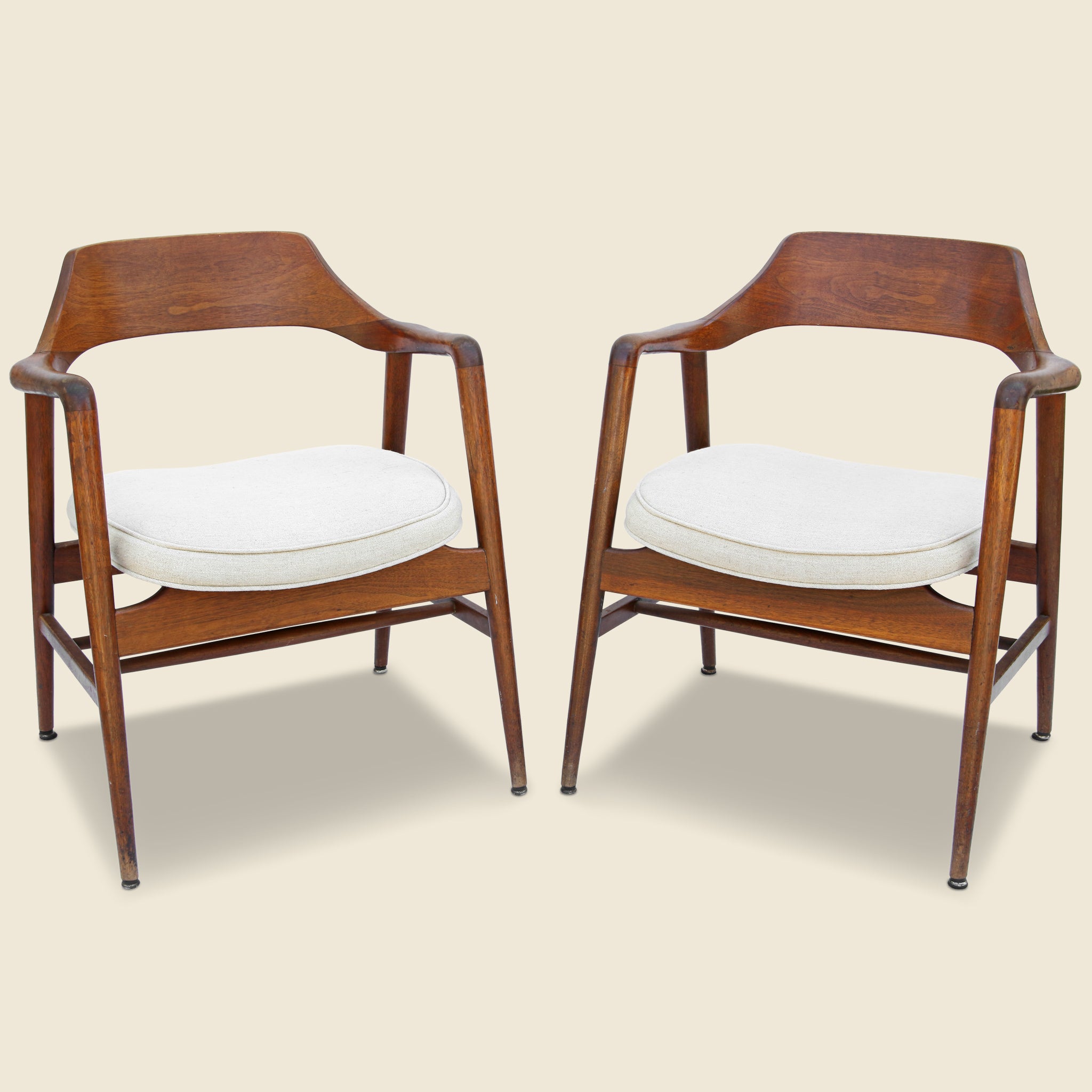 Walnut Chair Vintage Gunlocke Chair Genuine Gunlocke Chairs