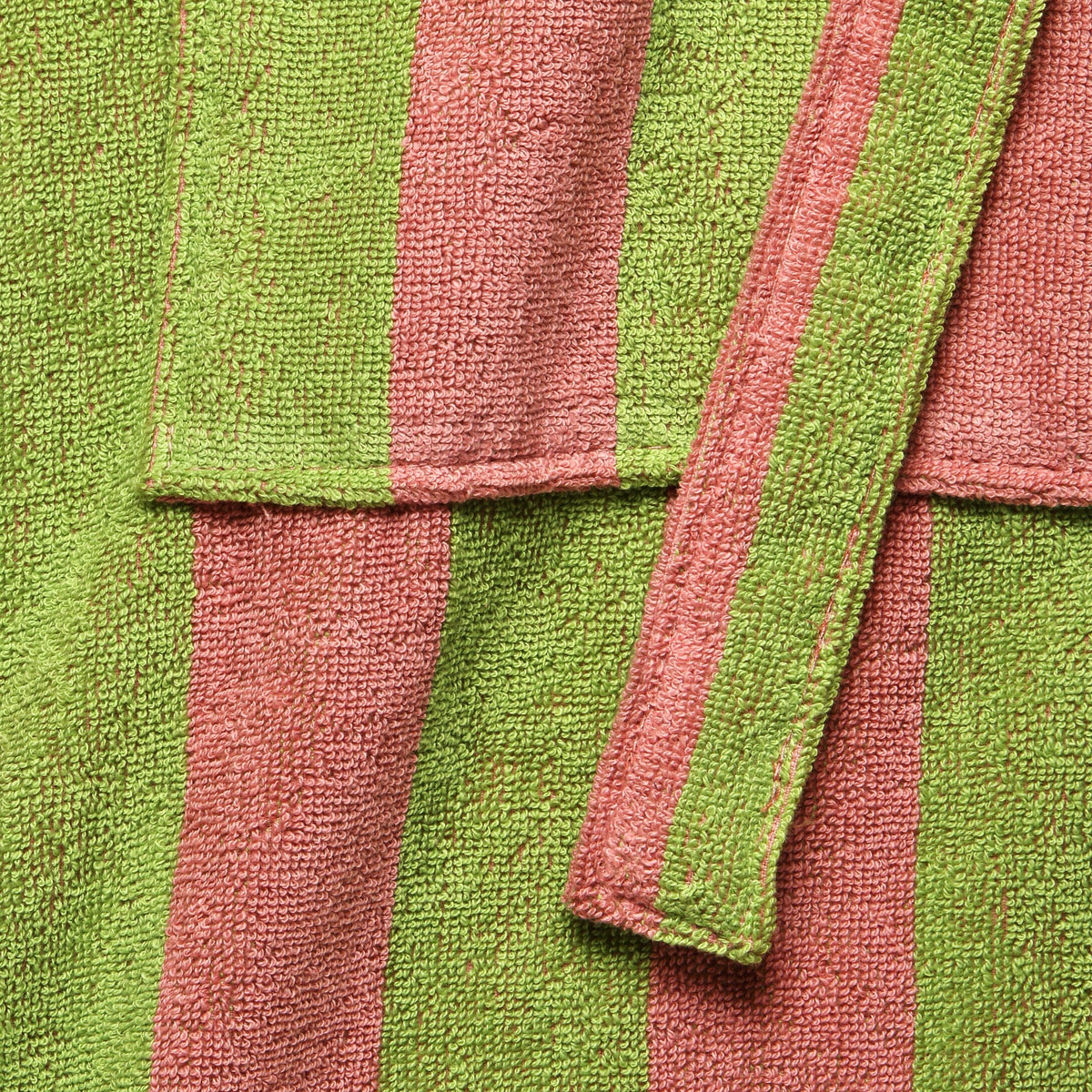 green and pink striped dressing gown Dressing Gown OAS Unisex The Berry