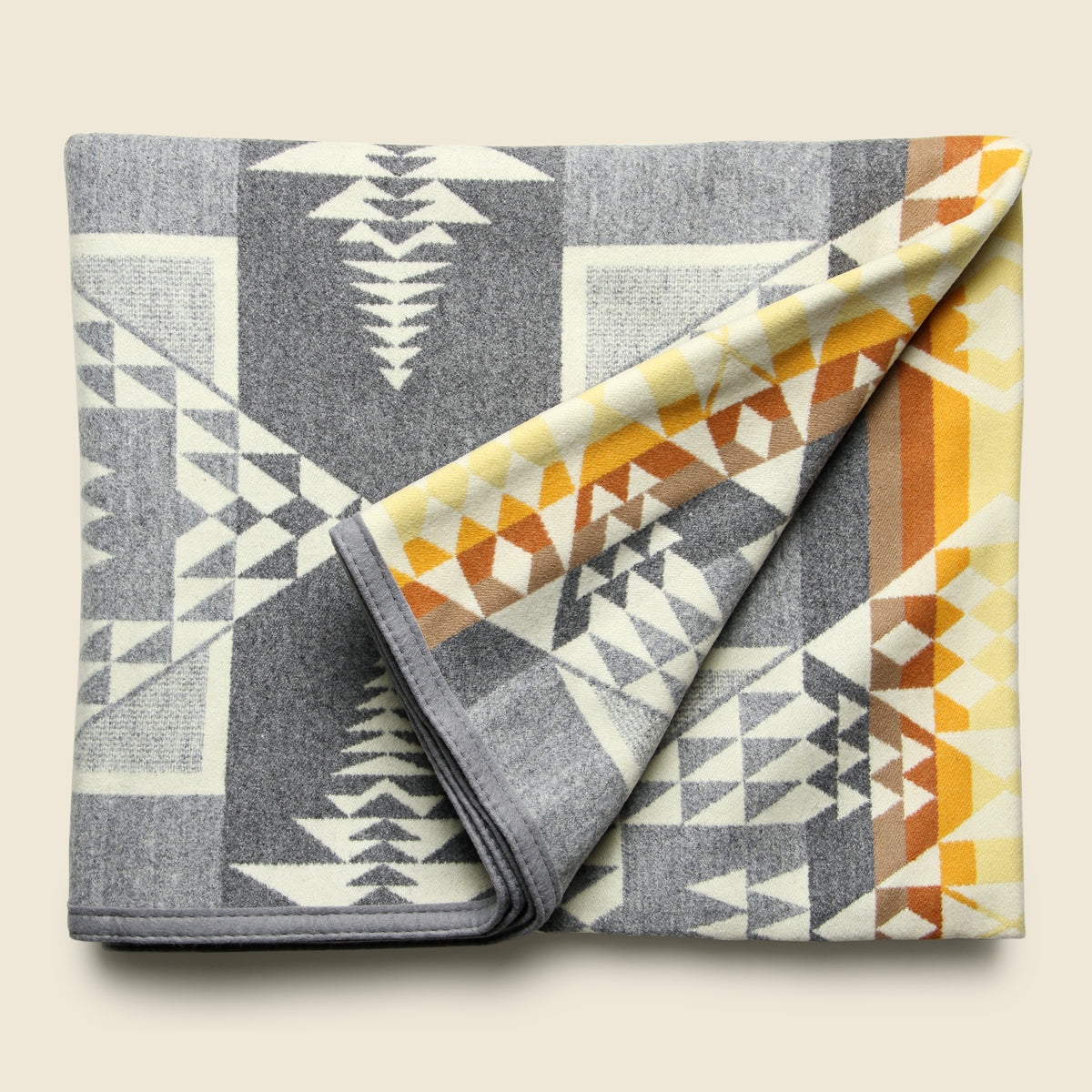 Jacquard Arrowhead Blanket - Grey Heather