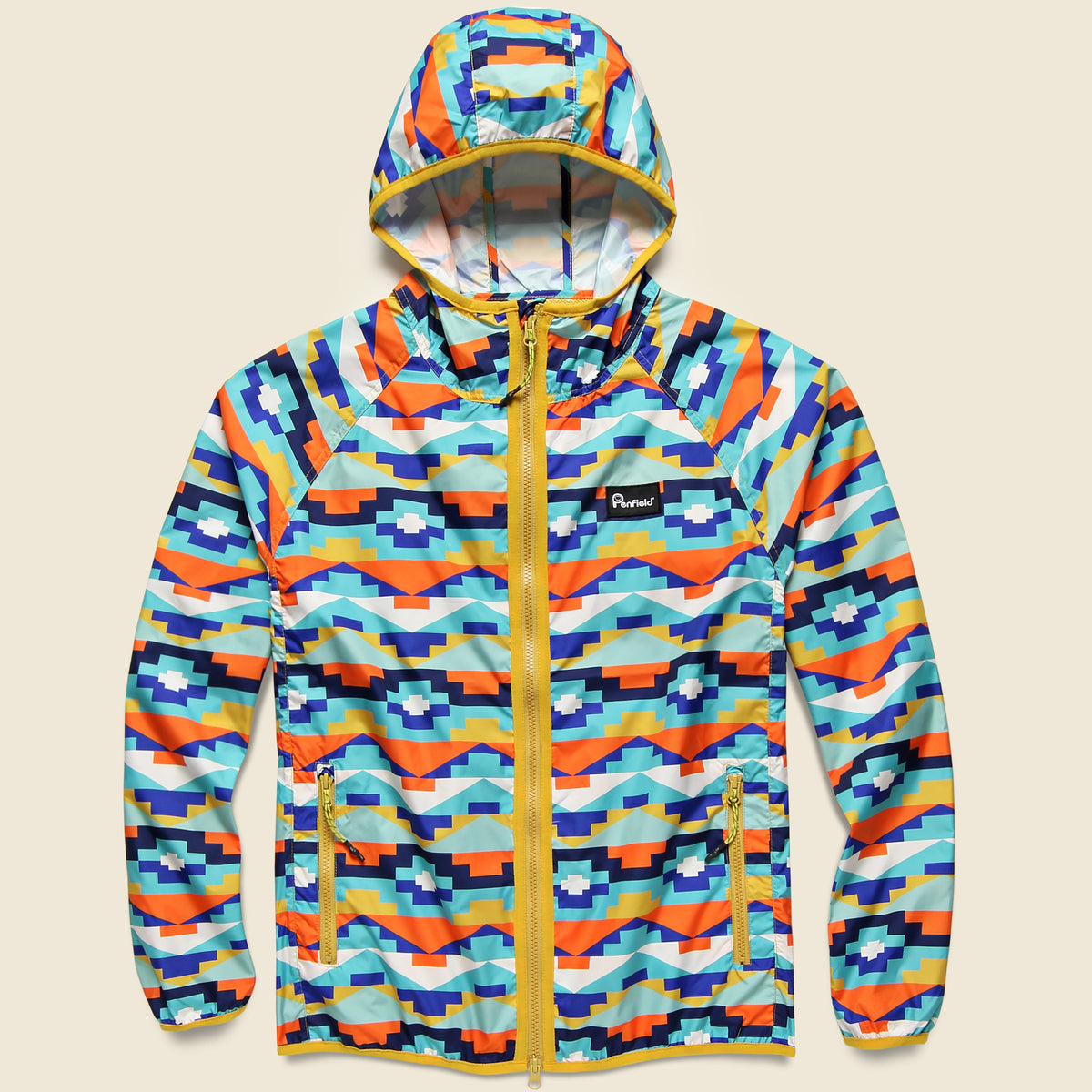 Bonfield Geo Packaway Jacket Teal