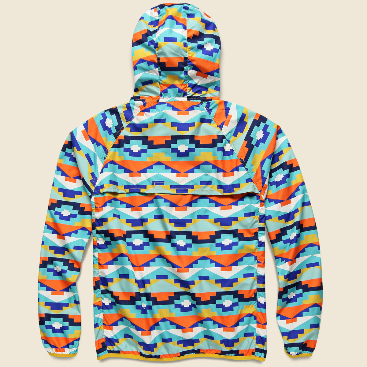 Bonfield Geo Packaway Jacket Teal