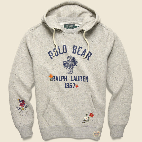 Mens Polo Ralph Lauren grey Polo Bear Hoodie