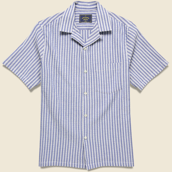 Chambray Camp Shirt in Bleached Indigo