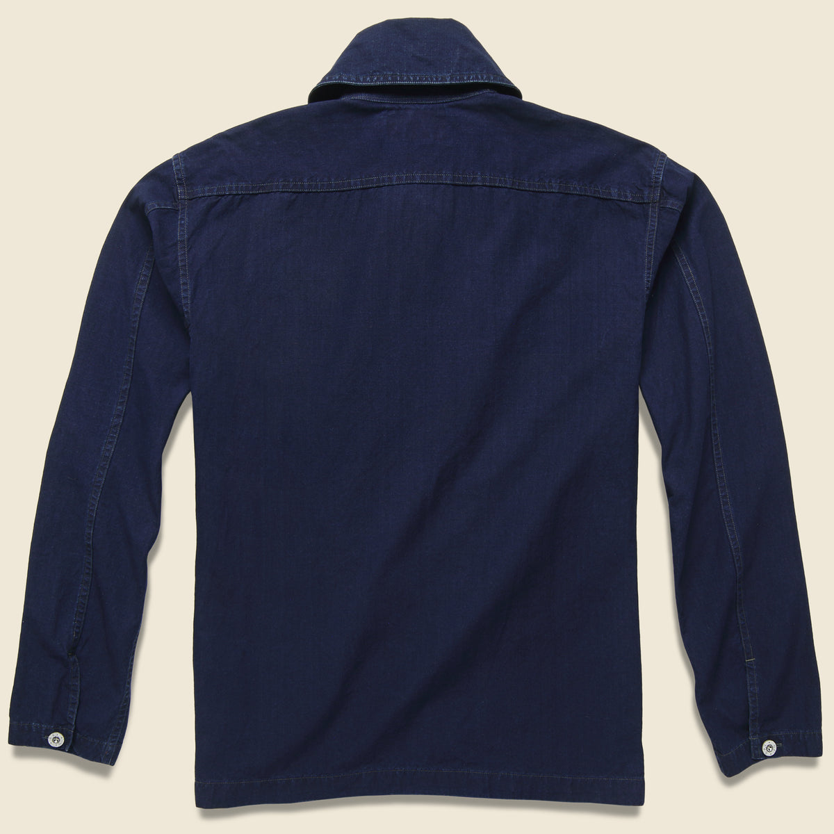 Shawl Collar Japanese Ripstop Shirt - Dark Indigo