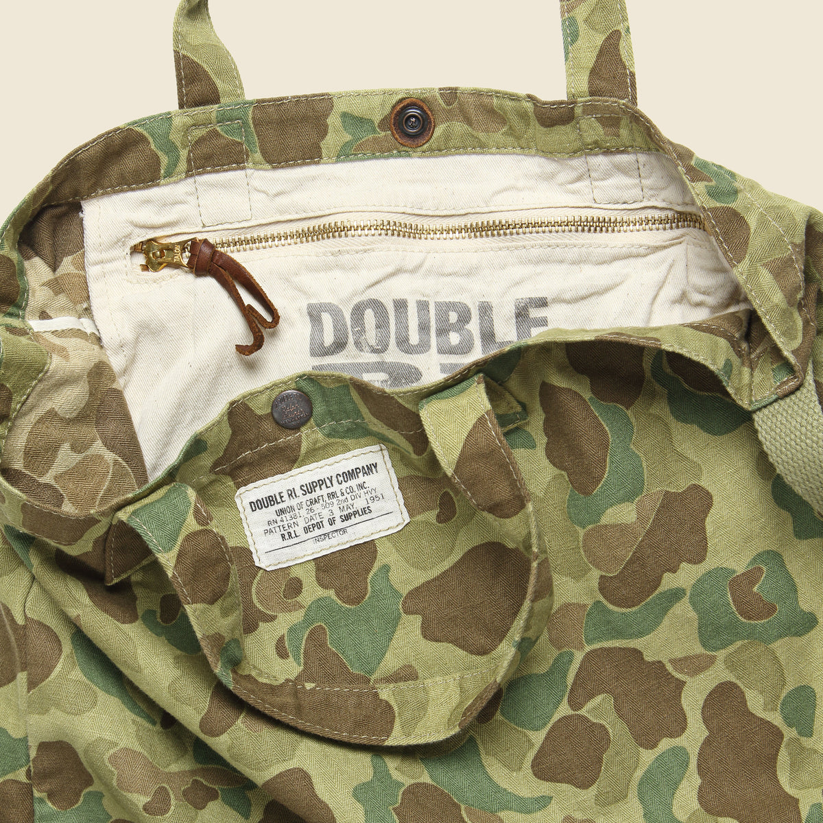 RRL Frog Camouflage Tote