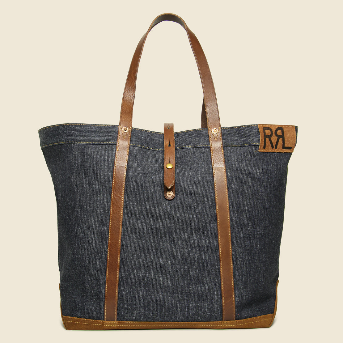RRL Howard Tote Bag - Denim/Leather