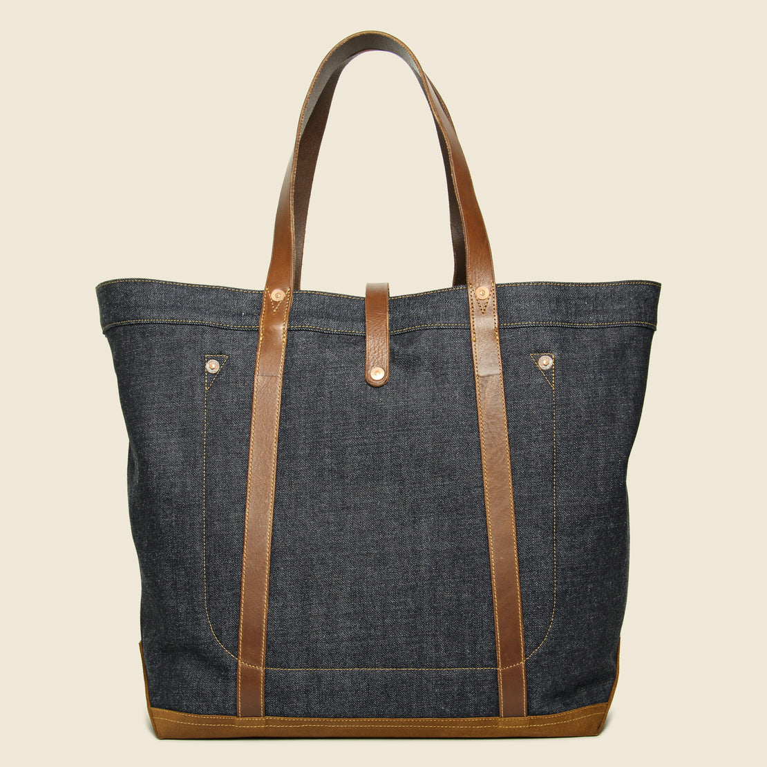 Howard Tote Bag - Denim/Leather - RRL - STAG Provisions - Accessories - Bags / Luggage