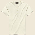 Waffle-Knit Henley - Paper White - RRL - STAG Provisions - Tops - S/S Knit