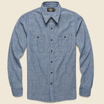 Indigo Chambray Workshirt - Rinse - RRL - STAG Provisions - Tops - L/S Woven - Solid