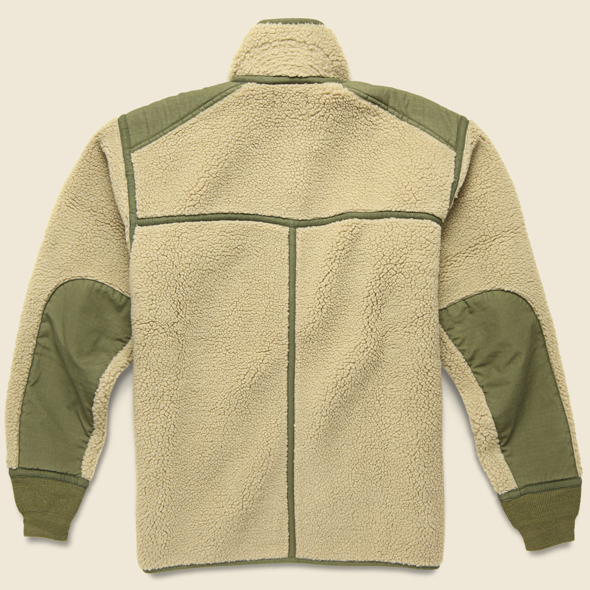 Ripstop-Paneled Sherpa Liner - Mountain Cream