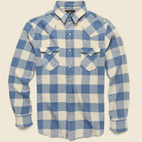 Slim Fit Buffalo Western Shirt - Indigo/Cream - RRL - STAG Provisions - Tops - L/S Woven - Plaid