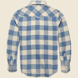 Slim Fit Buffalo Western Shirt - Indigo/Cream - RRL - STAG Provisions - Tops - L/S Woven - Plaid